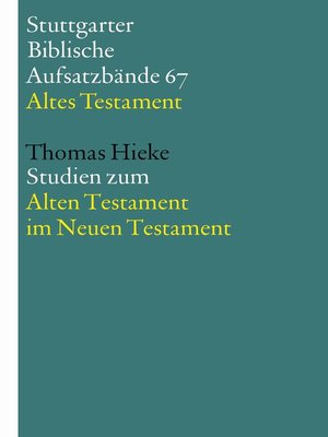 cover image of Studien zum Alten Testament im Neuen Testament